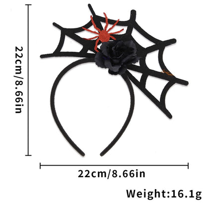 Halloween Hip-Hop Cool Style Cat Spider Web Plastic Felt Cloth Club Party Street