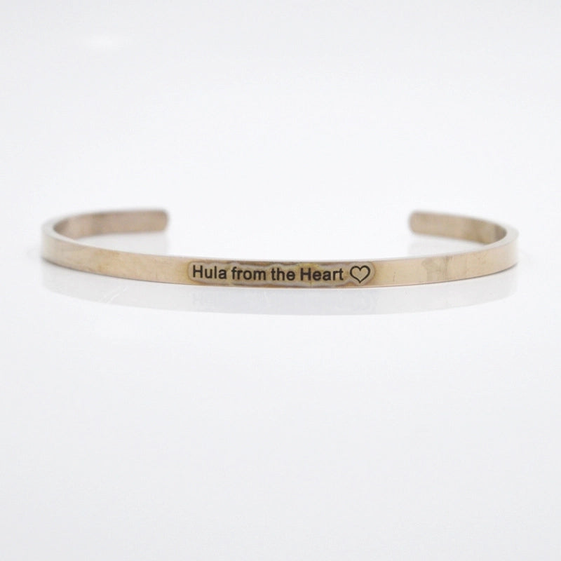 Casual Minimalist Letter Stainless Steel Cuff Bracelets