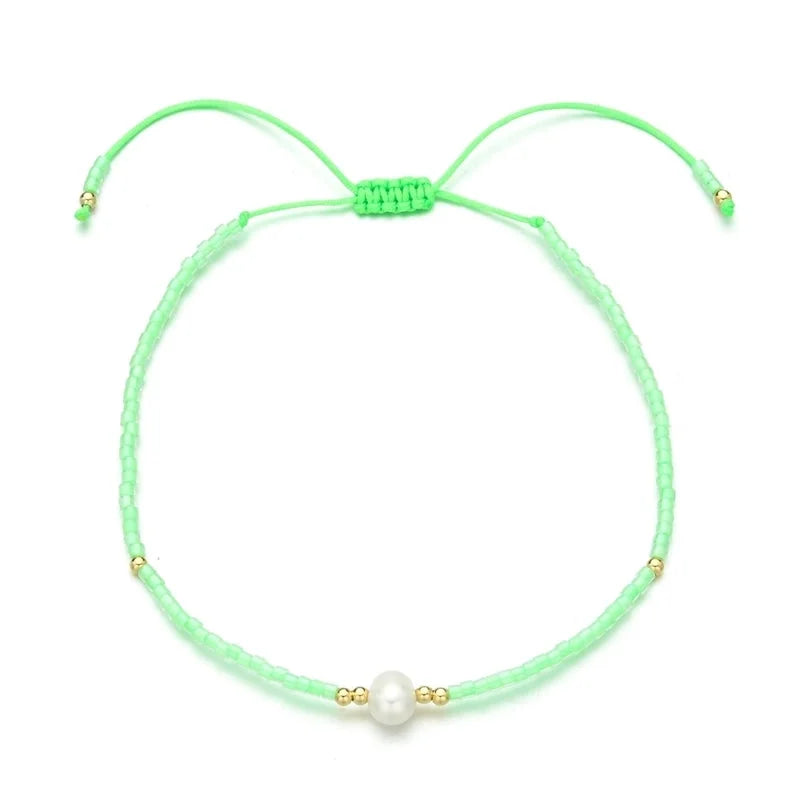 Bohemian Colorful Freshwater Pearl Seed Bead Bracelets