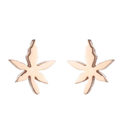 1 Pair Fashion Heart Shape Flower Plating 304 Stainless Steel 18K Gold Plated Stainless Steel Earrings