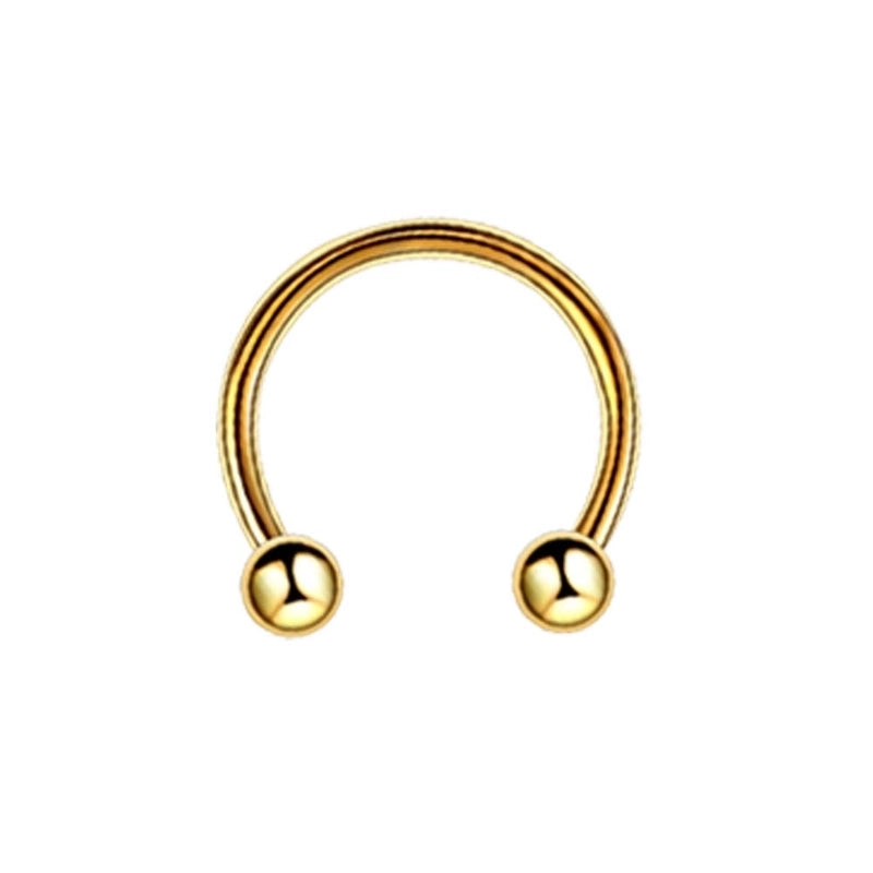 Classic Style Solid Color Stainless Steel Nose Ring In Bulk