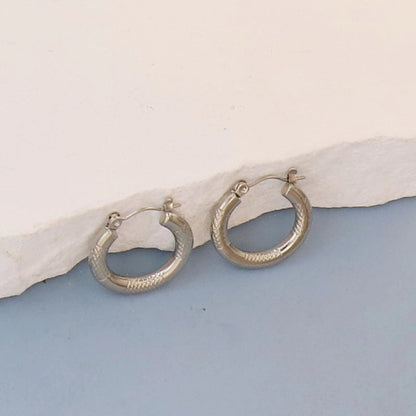 1 Pair Minimalist Round Square Heart Shape 304 Stainless Steel Earrings