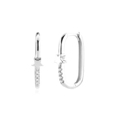 1 Pair IG Style French Style Geometric Copper Zircon 24K Gold Plated Hoop Earrings Ear Cuffs