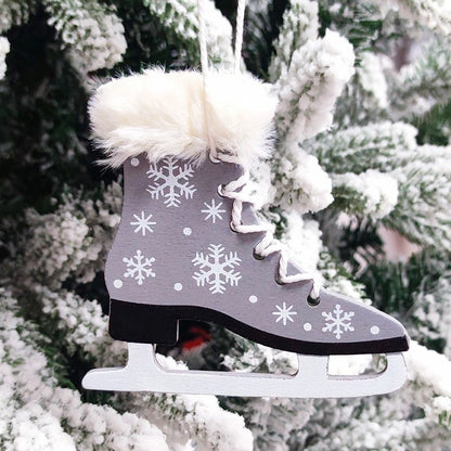 Cross-border Christmas Decorations Christmas Tree Pendant Snowflake Hanging Ball Pine Cone Gift Bag Christmas Old Man Small Drum Butterfly