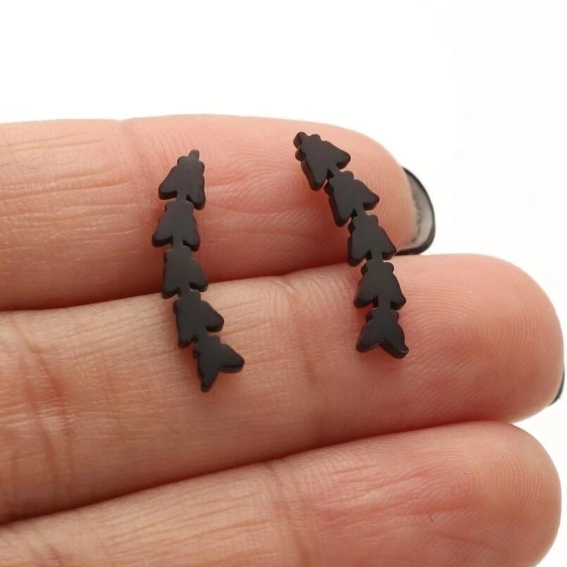 1 Pair Casual Minimalist Butterfly Umbrella Snowflake Asymmetrical Plating Hollow Out 304 Stainless Steel 18K Gold Plated Ear Studs