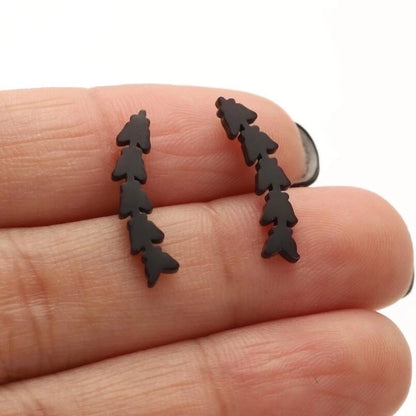 1 Pair Casual Minimalist Butterfly Umbrella Snowflake Asymmetrical Plating Hollow Out 304 Stainless Steel 18K Gold Plated Ear Studs