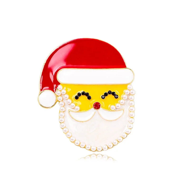 Vintage Style Pin Santa Claus Elk Alloy Unisex Brooches