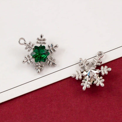10 PCS/Package Alloy Bow Knot Bell Snowflake Pendant Jewelry Accessories