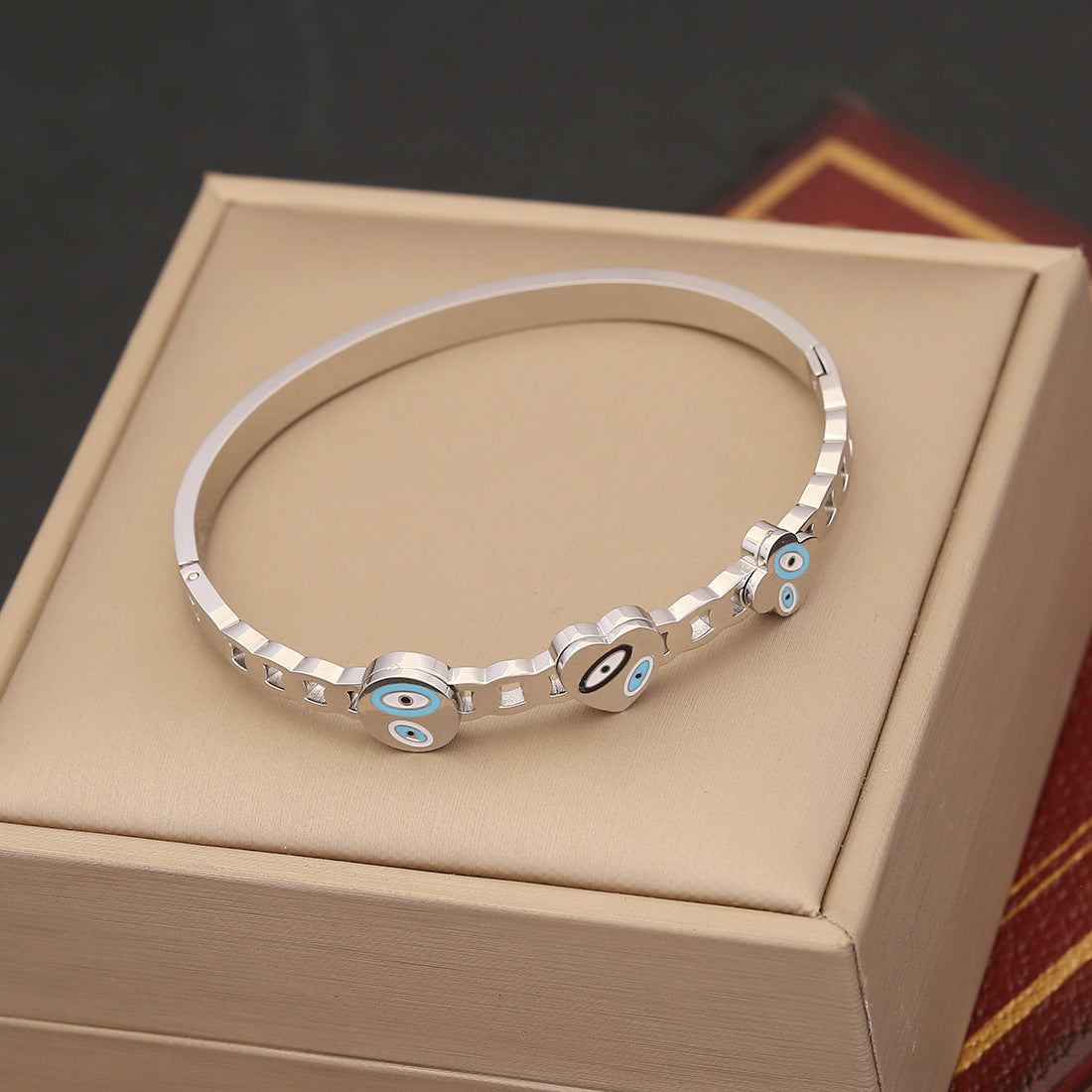 Expressive Eye Stainless Steel Electroplating Bangles