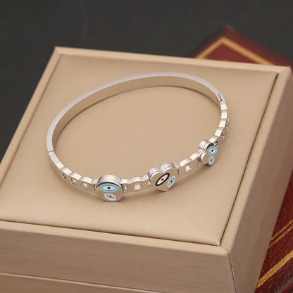 Expressive Eye Stainless Steel Electroplating Bangles