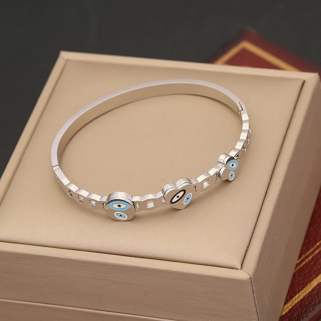Expressive Eye Stainless Steel Electroplating Bangles