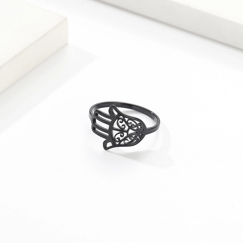 304 Stainless Steel 18K Gold Plated Basic Minimalist Classic Style Inlay Plaid Rhinestones Rings