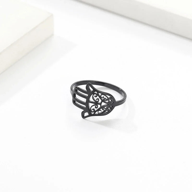 304 Stainless Steel 18K Gold Plated Basic Minimalist Classic Style Inlay Plaid Rhinestones Rings