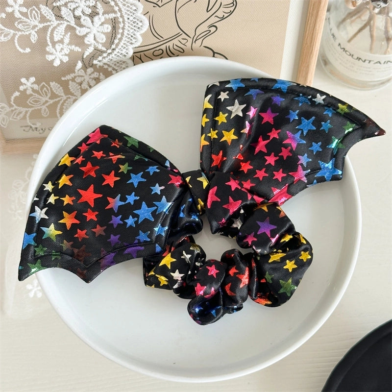 Halloween Hair Accessories Party Bat Bow Large Intestine Hair Ring Style Women Personalized Holiday Hair Accessories For Women