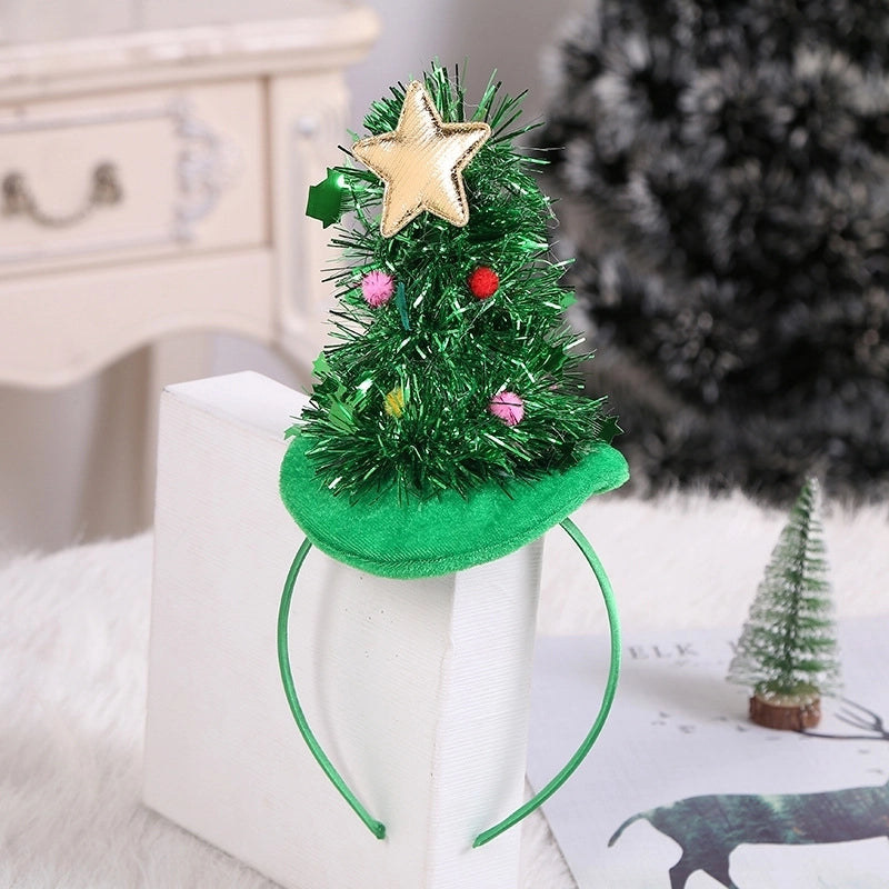 Christmas Fashion Christmas Tree Star Plastic Party Hair Band Costume Props