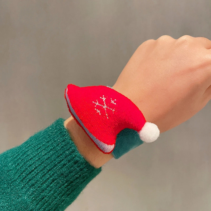 Christmas Cute Santa Claus Elk Alloy Fleece Cloth Tape Holiday Family Gathering Party Party Accessories