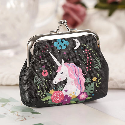 Women's Plant Pu Leather Buckle Kids Wallets