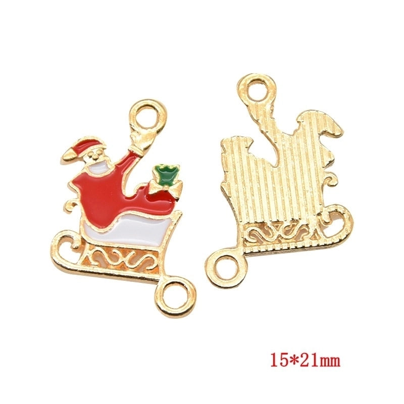 1 Piece Alloy Christmas Tree Santa Claus Christmas Socks Pendant Jewelry Accessories