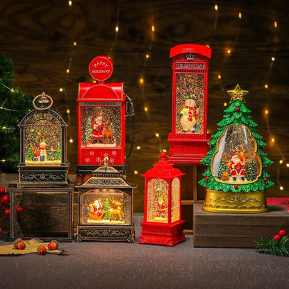 Christmas Cute Christmas Tree Santa Claus Snowman PC Party Festival Ornaments Led Lights Night Lights