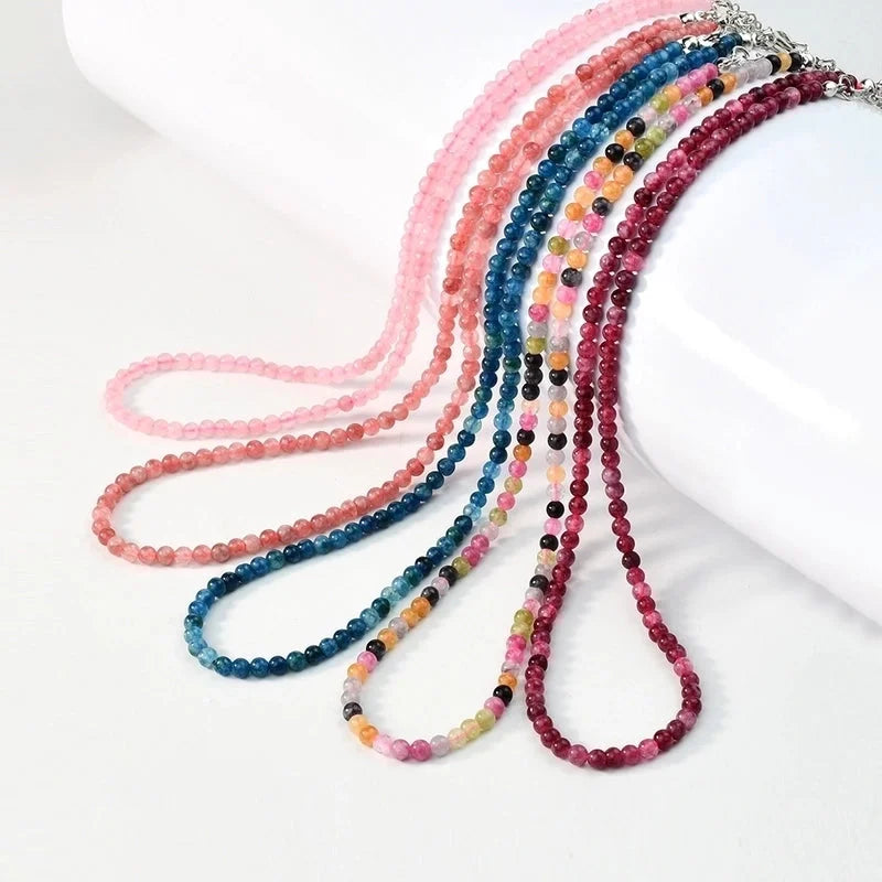 Minimalist Geometric Natural Stone Necklace In Bulk