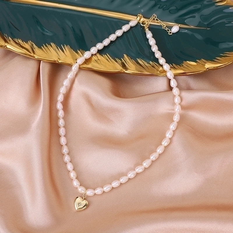 Alloy Freshwater Pearl Copper Fashion Solid Color Irregular Necklace
