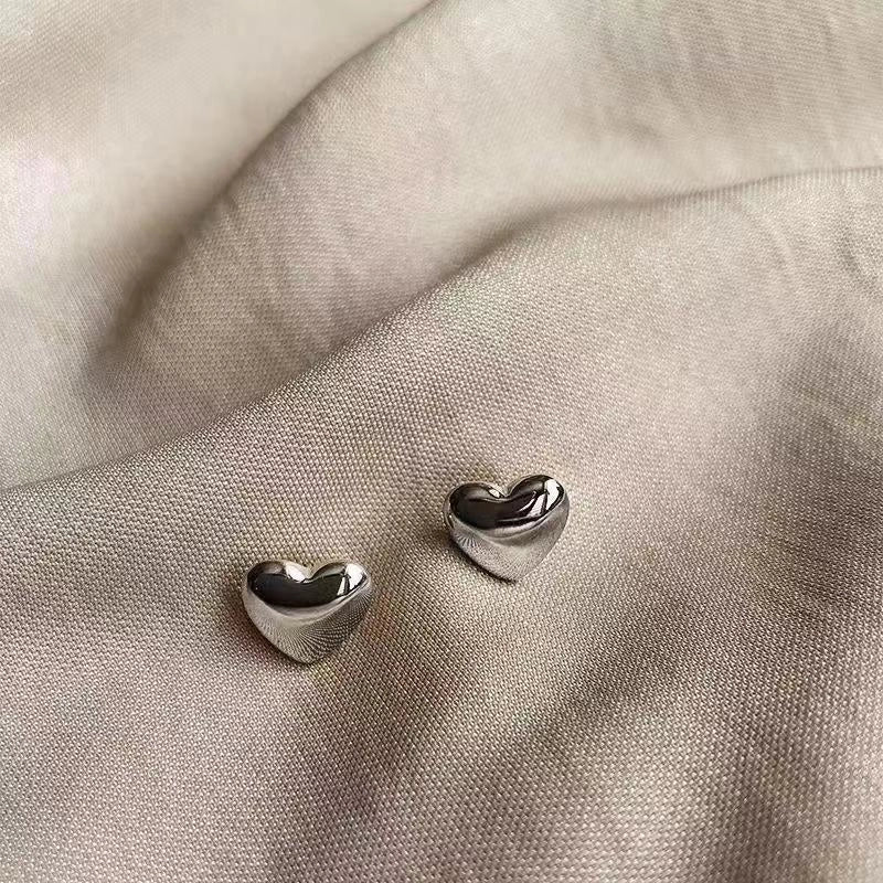 1 Pair Fashion Heart Shape Plating 304 Stainless Steel 18K Gold Plated Stainless Steel Earrings