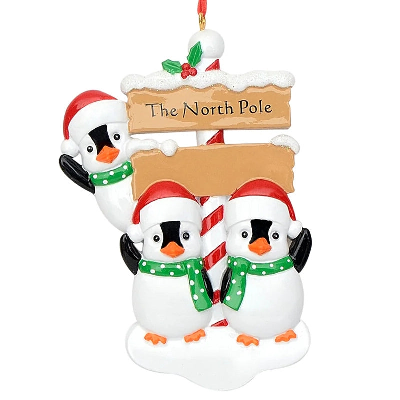 Christmas Cute Christmas Tree Bear Snowman Resin Party Hanging Ornaments