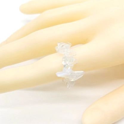 20 Pieces Ethnic Style Geometric Metal Beaded Natural Stone Rings