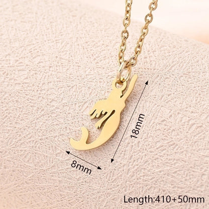 Casual Modern Style Minimalist Compass Mermaid Snowflake 304 Stainless Steel Gold Plated Polishing Plating Pendant Necklace