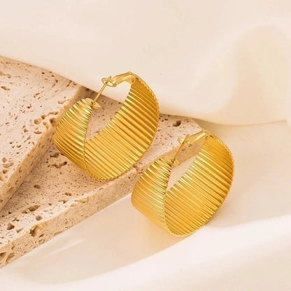 1 Pair Fashion Flower Plating 304 Stainless Steel Stainless Steel Earrings