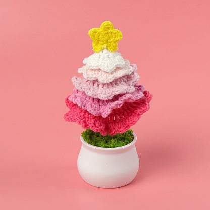 Christmas Pastoral Christmas Tree Plastic Yarn Party Ornaments