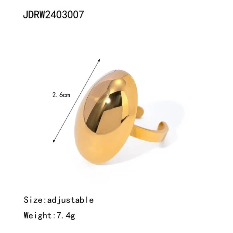 Sweet Artistic Pentagram Flower Bow Knot 304 Stainless Steel Open Rings