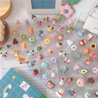 Creative Storage Pp Cartoon Cute Christmas Plastic Clip Style Random