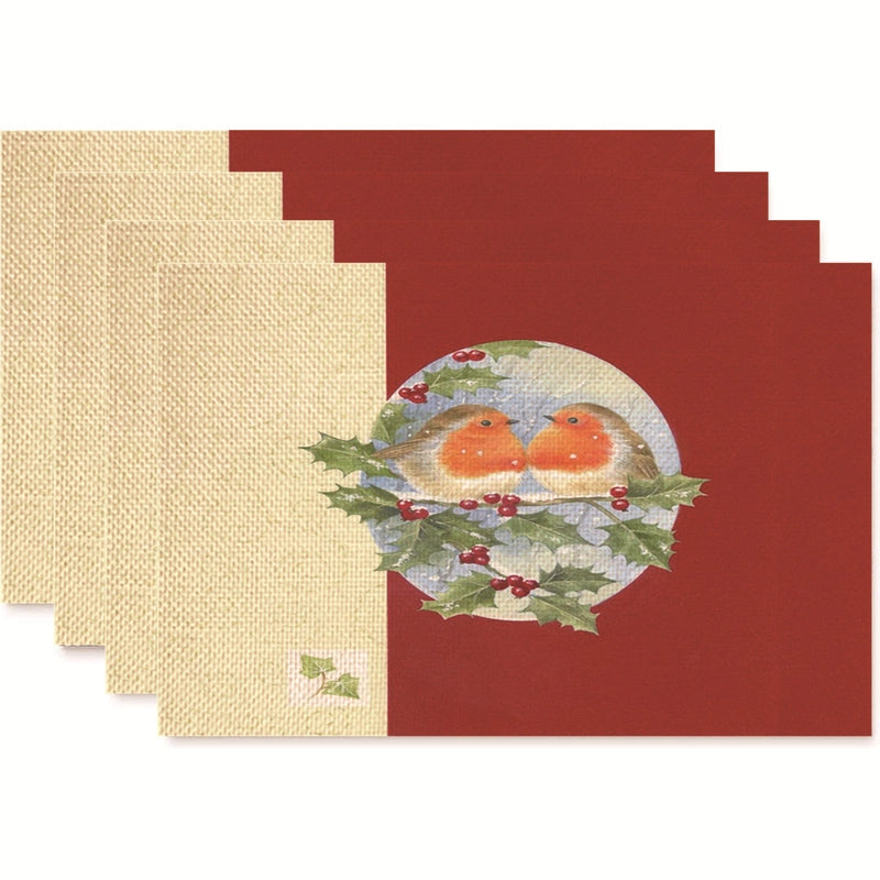 Christmas Nordic Style Christmas Tree Bow Knot Snowflake Linen Cotton And Linen Placemat