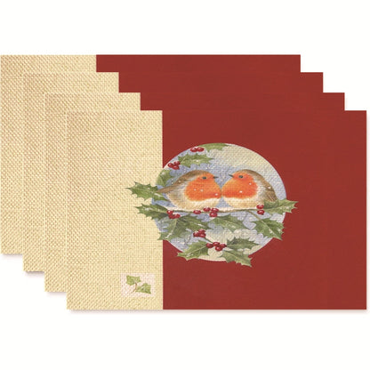 Christmas Nordic Style Christmas Tree Bow Knot Snowflake Linen Cotton And Linen Placemat