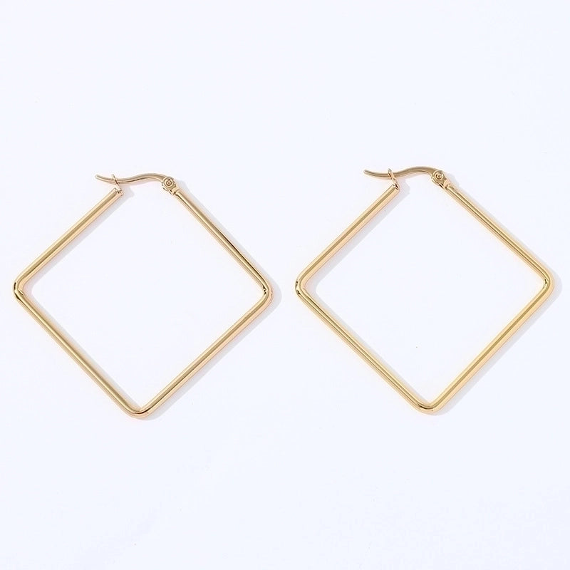 1 Pair Fashion Star Heart Shape Butterfly Plating Hollow Out 201 Stainless Steel 18K Gold Plated Earrings