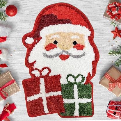Christmas Casual Cute Christmas Tree Santa Claus Imitation Cashmere