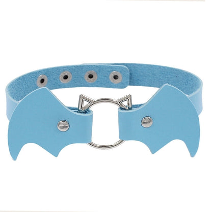 Punk Bat Pu Leather Alloy Halloween Women's Choker