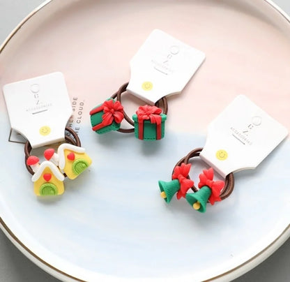 Christmas Fashion Children Unisex Cartoon Character Arylic Handmade Hair Tie