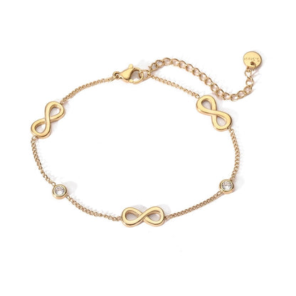 Minimalist Infinity 304 Stainless Steel Bracelets Necklace