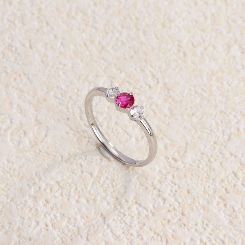 Retro Water Droplets Titanium Steel Inlay Artificial Diamond Rings