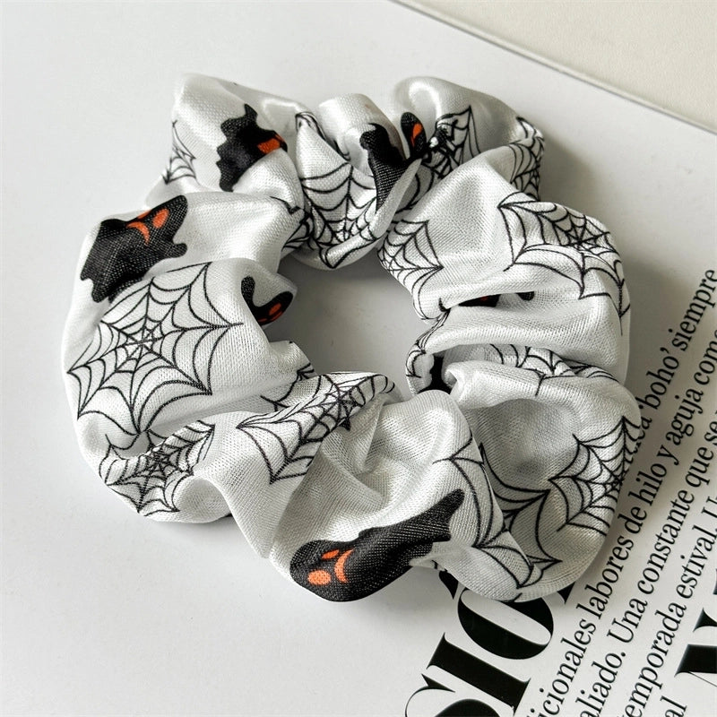 Hip-Hop Funny Halloween Pattern Printing Pumpkin Cloth Hair Tie