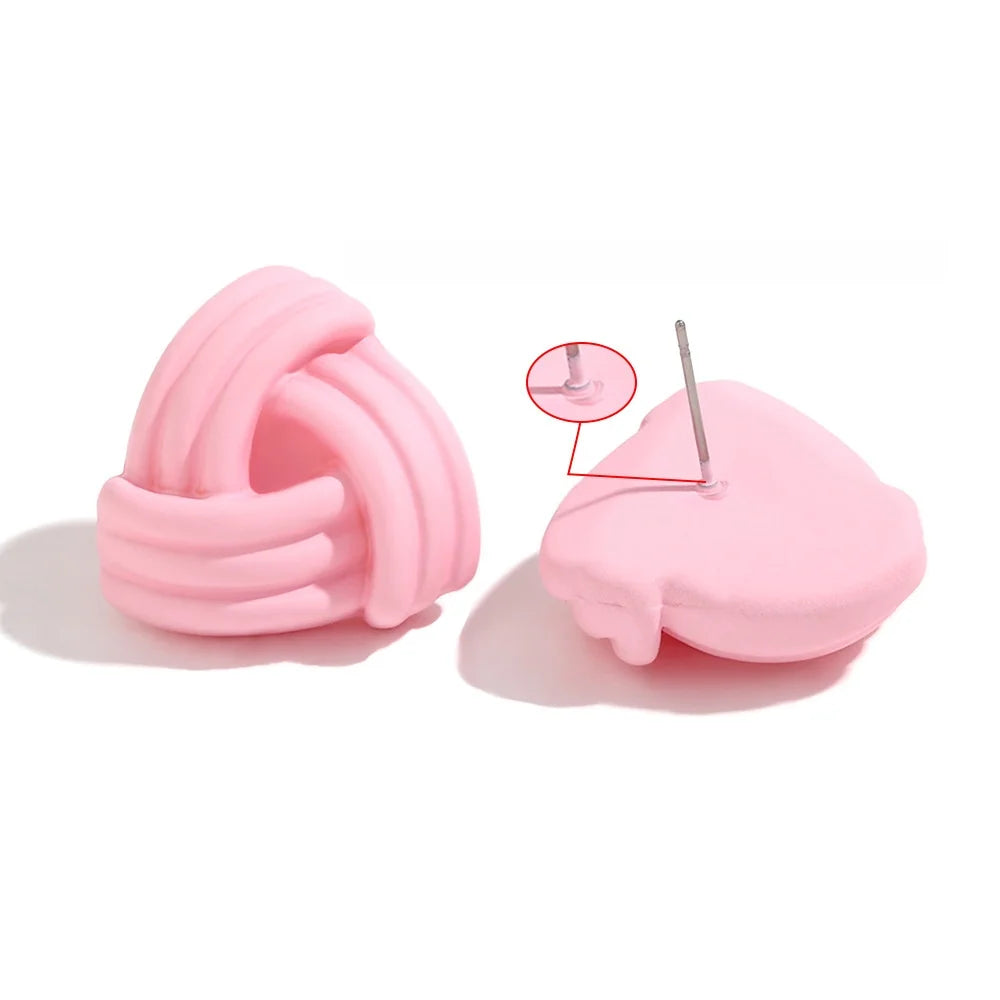 Fashion Triangle Geometric Stainless Steel Electroplating Stud Earrings