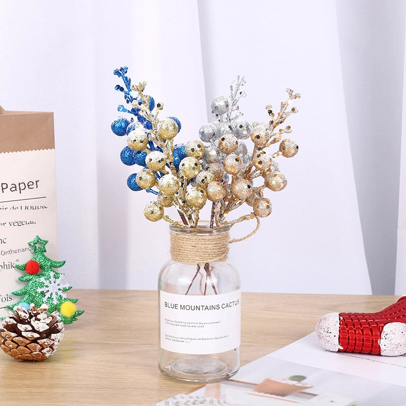 Christmas Site Layout Simulation Fruit Berry String Arrangement Christmas Tree Decorations Crafts DIY Accessories