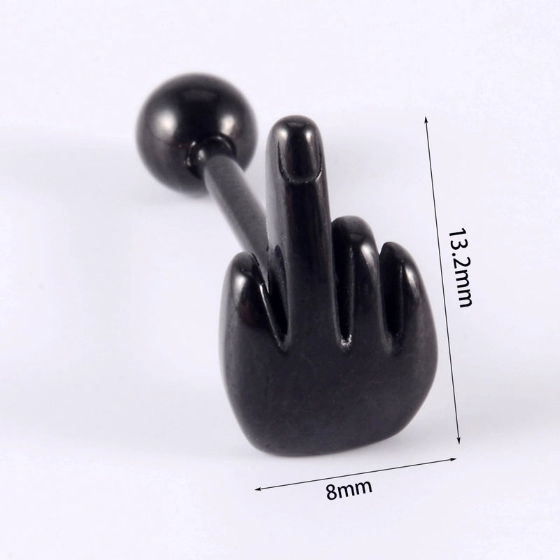 1 Piece Tongue Rings Minimalist Geometric 304 Stainless Steel Plating 18K Gold Plated