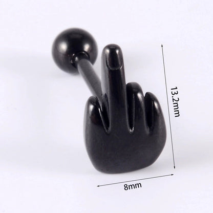 1 Piece Tongue Rings Minimalist Geometric 304 Stainless Steel Plating 18K Gold Plated