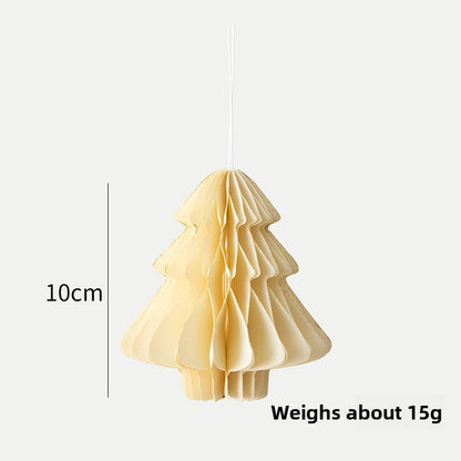 Hot Sale Christmas Paper Folding Honeycomb Christmas Tree Hanging Decoration Party Christmas Decoration Supplies Hanging Ornament