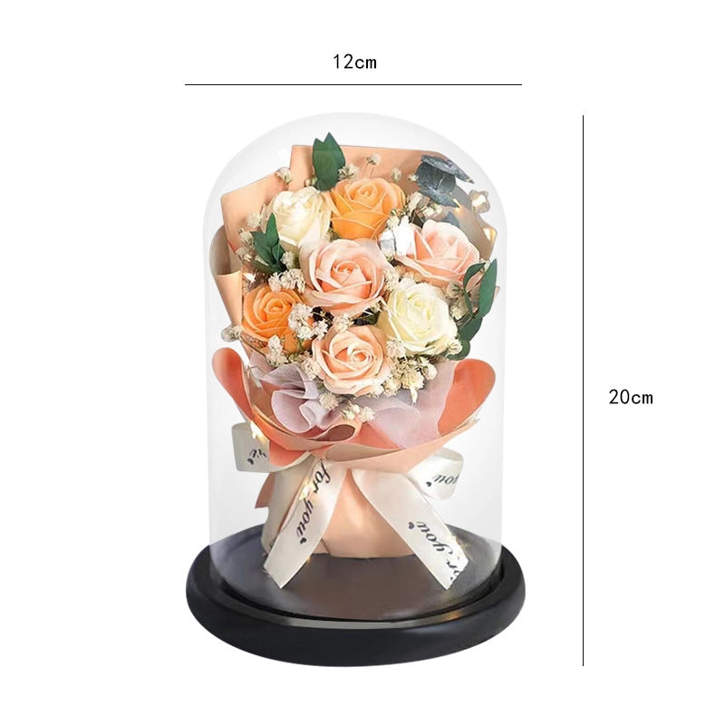 Christmas Valentine'S Day Pastoral Flower Glass Artificial Flowers