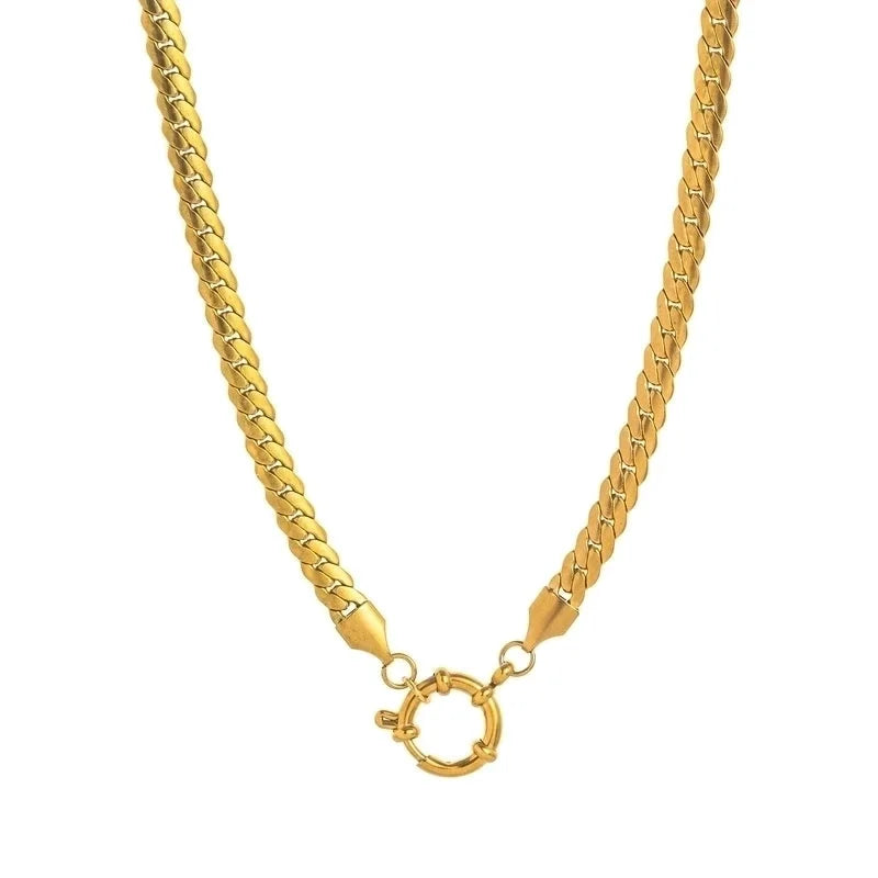 Minimalist Circle Pearl 201 Stainless Steel 304 Stainless Steel Zircon 18K Gold Plated Beaded Inlay Pendant Necklace