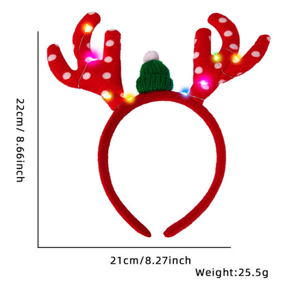 Christmas Cartoon Style Cute Bow Knot Antlers Plastic Party Festival Headband